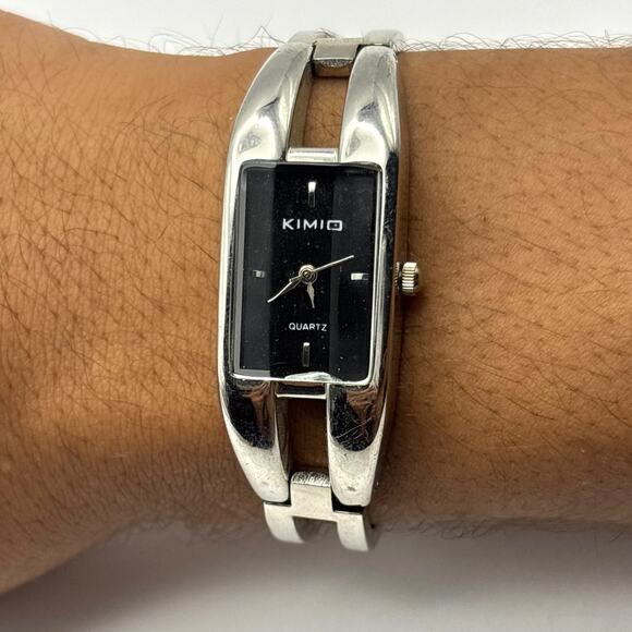 Retro Silver & Black Kimio Watch - Picture 1 of 4